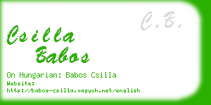 csilla babos business card